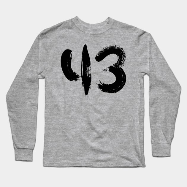 Number 43 Long Sleeve T-Shirt by Erena Samohai